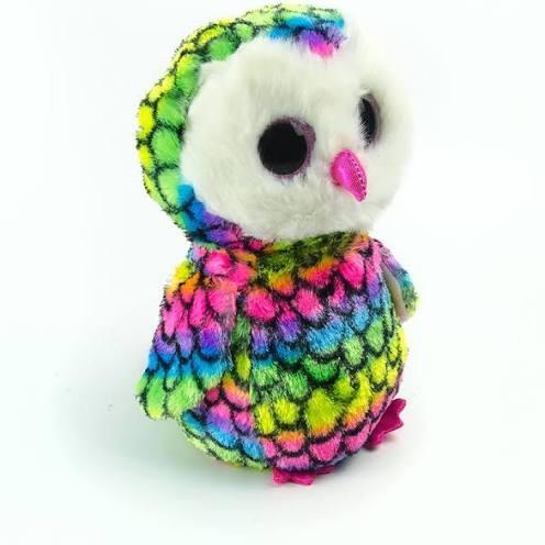 Rainbow owl cheap beanie boo large