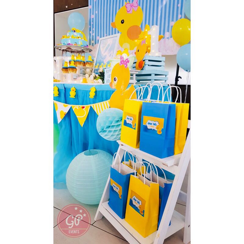 Rubber Duck Theme Goodie Bags, Hobbies & Toys, Stationery & Craft, Handmade Craft on Carousell