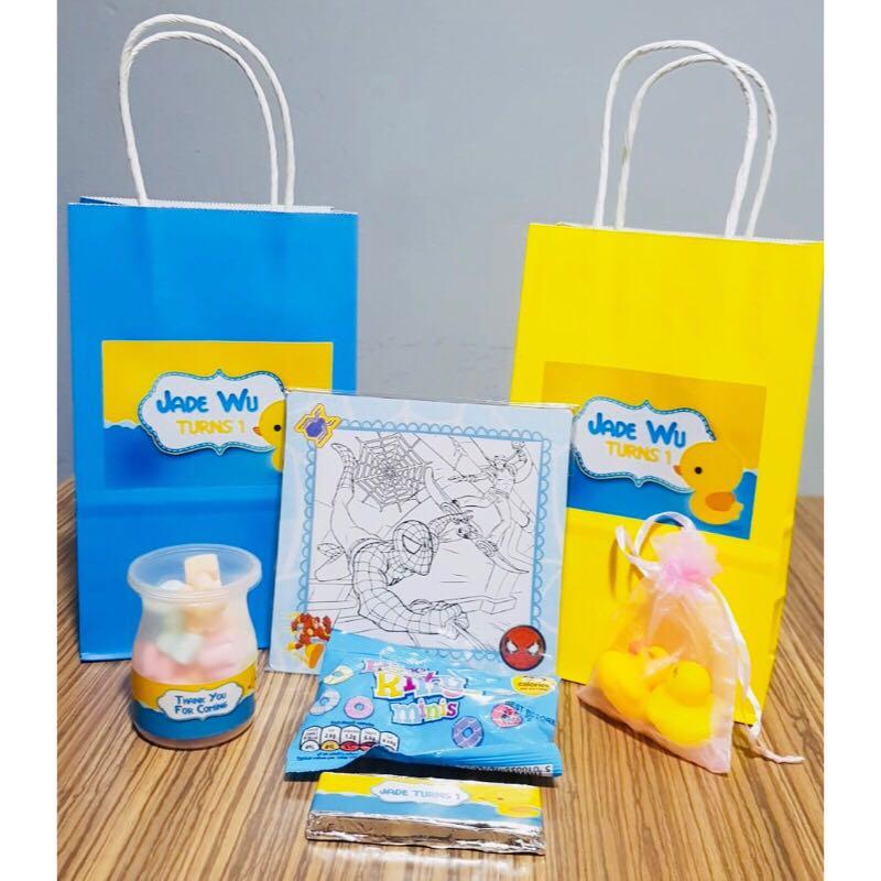 Rubber Duck Theme Goodie Bags, Hobbies & Toys, Stationery & Craft, Handmade Craft on Carousell