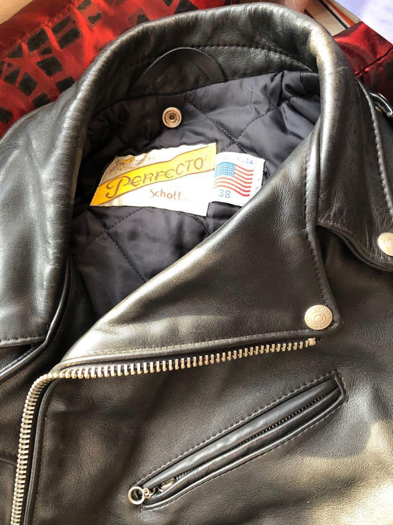 Schott Perfecto 618 Leather Jacket Size 38, Men's Fashion, Coats ...