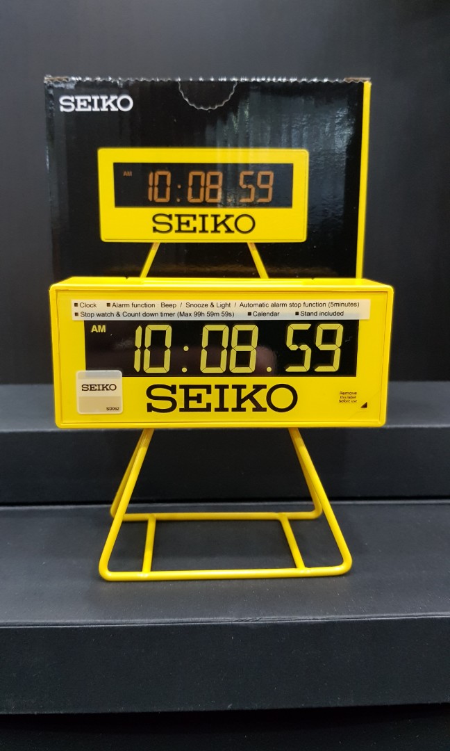 Seiko Table Digital  Alarm,Day/Date , Night Light ,Stop Watch  /Count Down Timer (Max 99H 59M 59S)., Mobile Phones & Gadgets, Wearables &  Smart Watches on Carousell