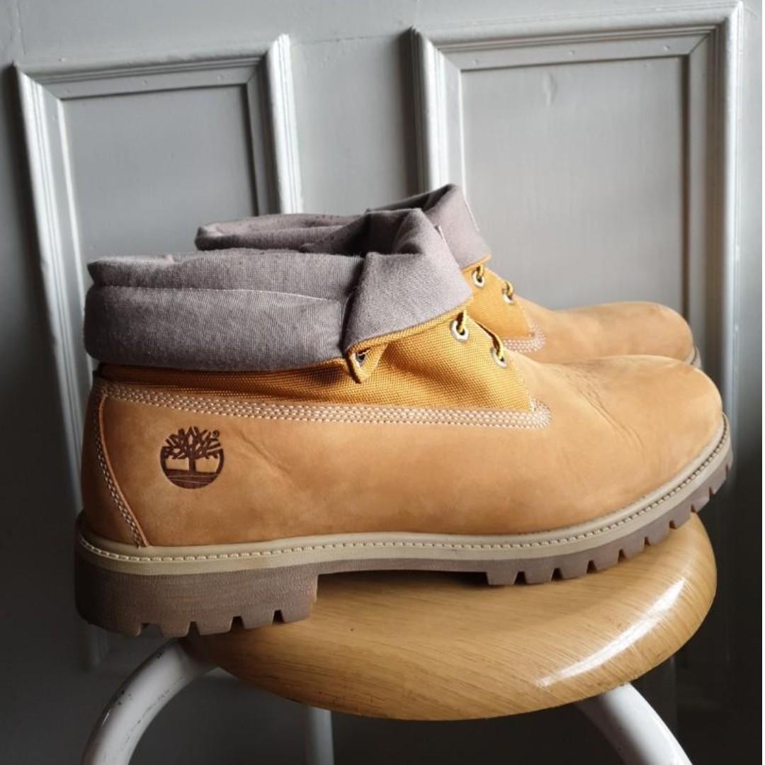 Timberland men's basic single roll top ankle boot top