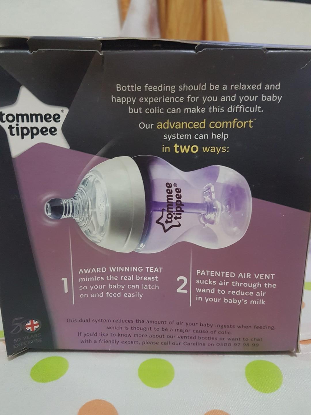 Tommee Tippee Anti Colic Advanced Comfort Babies Kids Nursing Feeding On Carousell