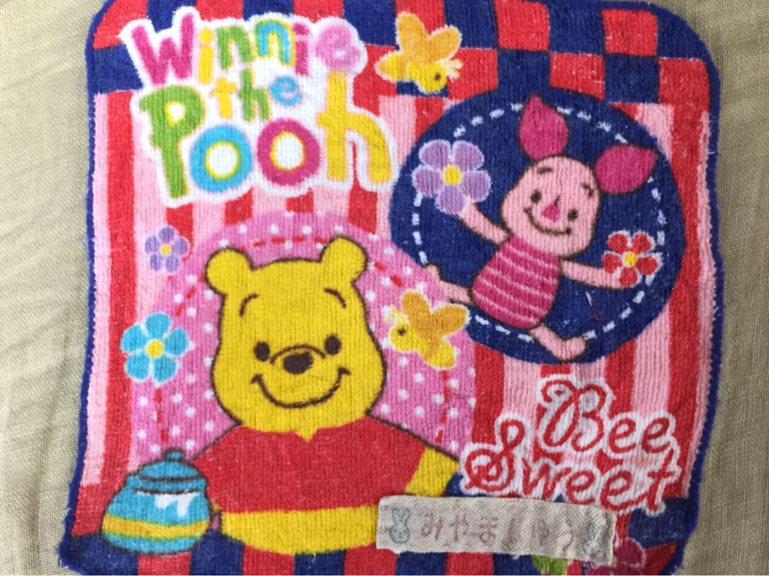 Winnie the Pooh Towelette (Category: Other Baby Bathing & Changing Needs) located in Makati City. Submitted by phlox_ (Listing ID 250797733, Image 1). Description: 20cm x 20cm, travel size face towel With bees, flowers, honey motifs 🛍 GET FREEBIES for prompt payments, guaranteed! #washcloth #facetowel .