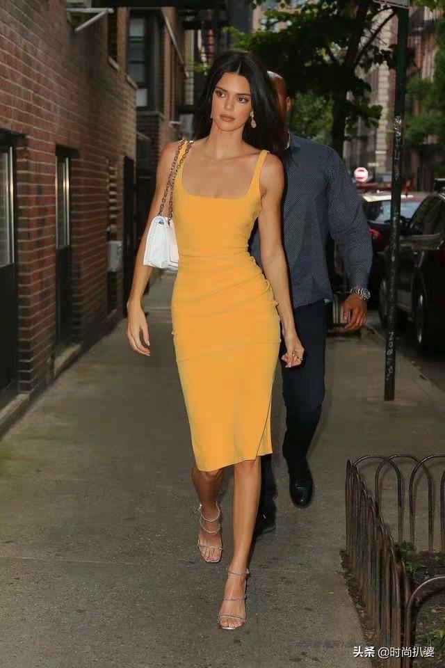 yellow bodycon dress