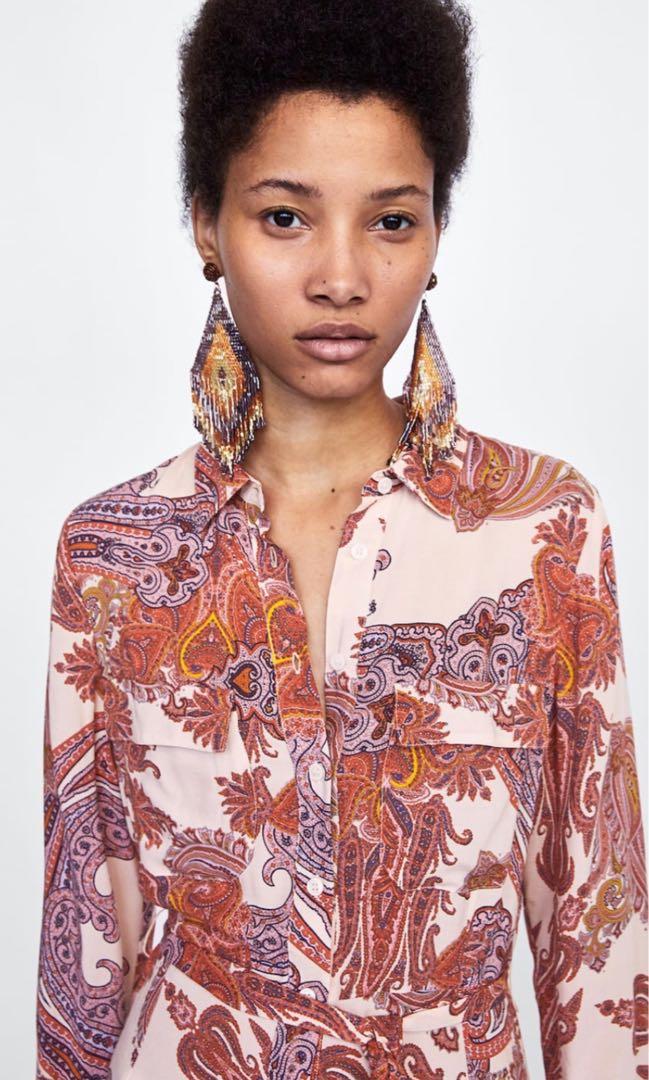 Zara paisley maxi dress on sale