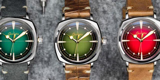 Geckota G-01 Vintage watch(V-02), Olive Dial, 42mm