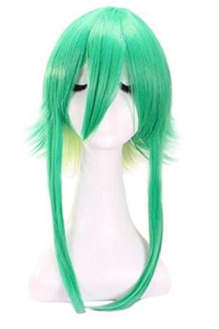 50cm  Green Anime Straight Cosplay Wig