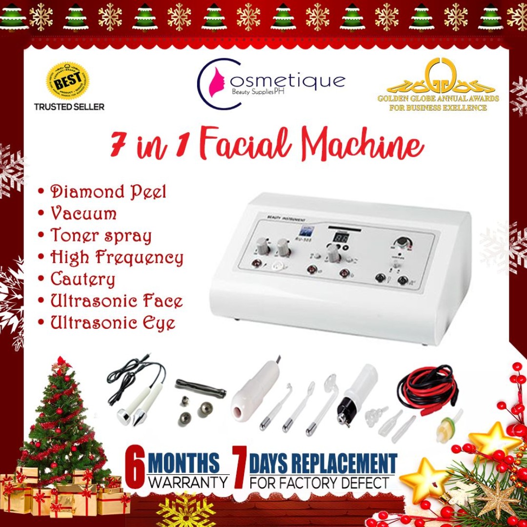 7 in 1 Ultrasonic face and eye Diamond peel High Frequency Cautery With ...