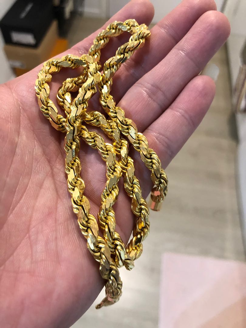 916 rope gold chain