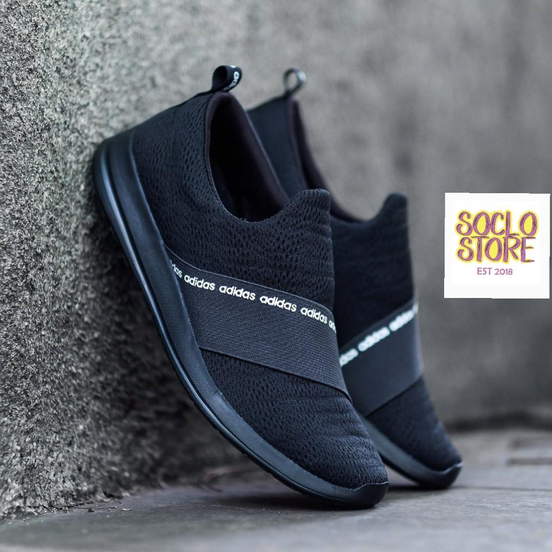 ADIDAS CF SLIP ON REFINE ADAPT FULLBLACK FULL BLACK ORIGINAL Fesyen Pria Sepatu Sneakers di Carousell