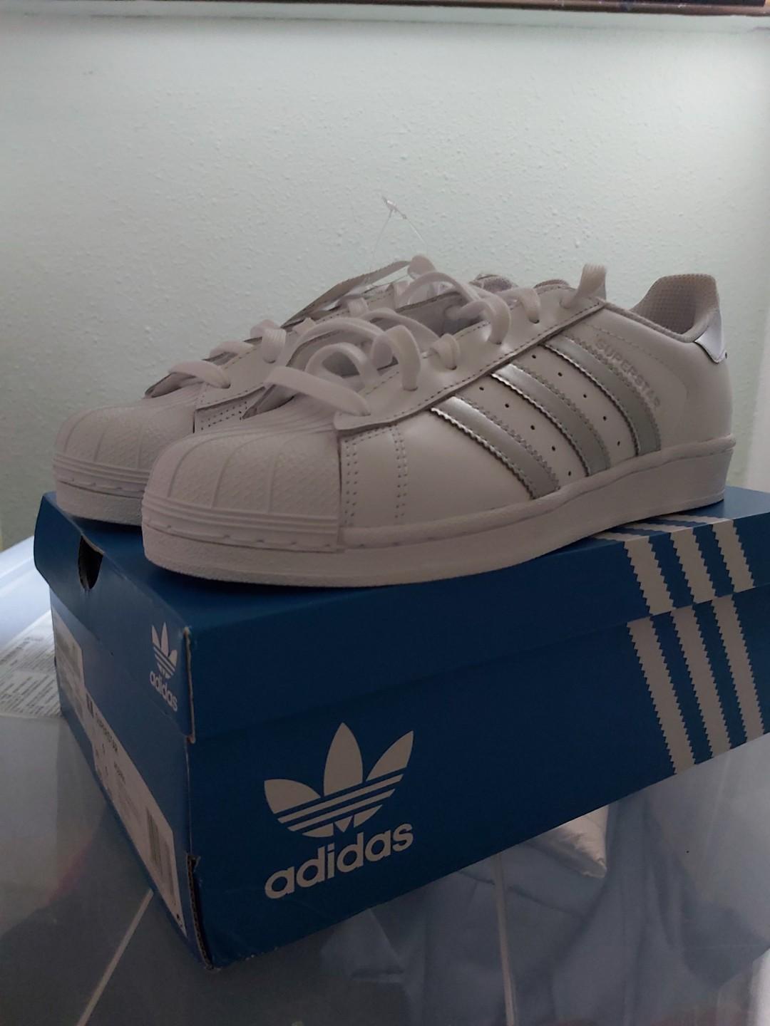 adidas superstar metallic beige