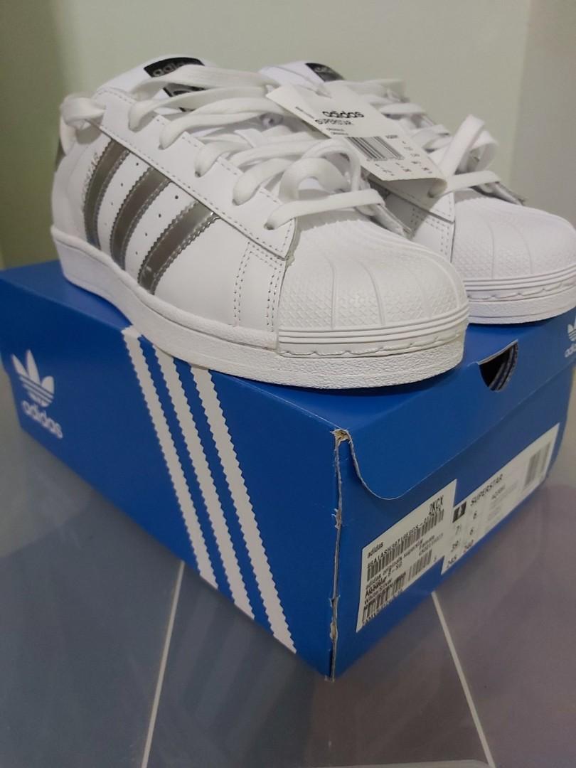 adidas superstar metallic silver