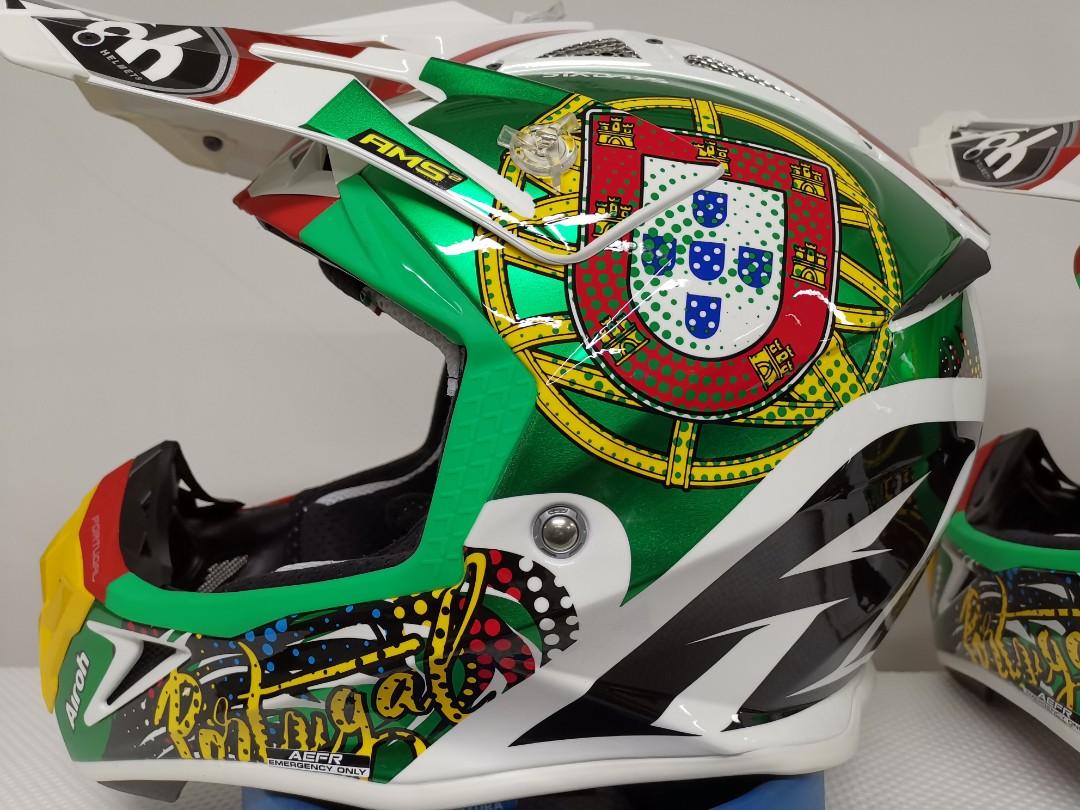 Airoh Aviator 2.3 Sixdays 2020 Portugal, Motorcycles, Motorcycle Apparel on  Carousell