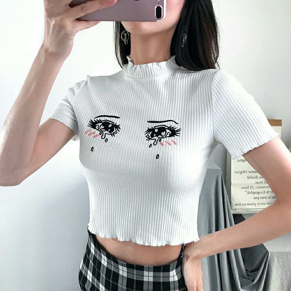 Anime Crying Eyes Crop Top Women S Fashion Clothes Tops On Carousell Image of anime crying eyes crop top from so fun mart. anime crying eyes crop top