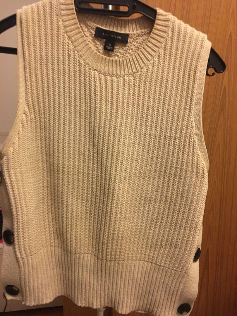 Ann Taylor Sleeveless Sweater Women s Fashion Tops Other Tops