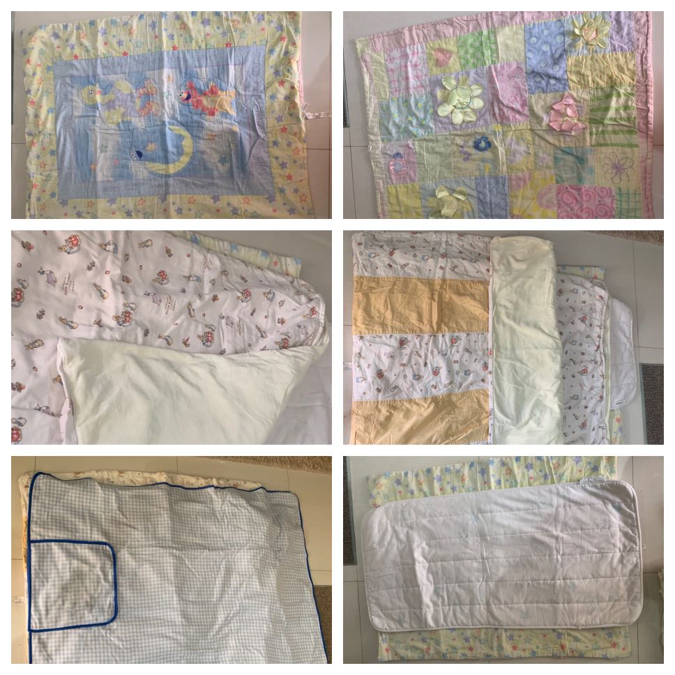 Bundle of 5 baby blankets and 1 Ikea protector peter rabbit Sesame