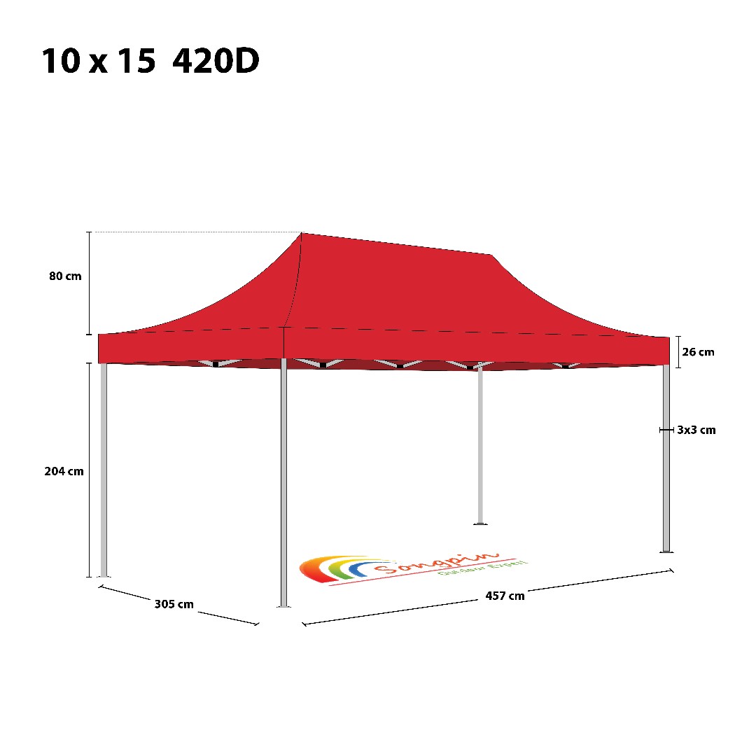 Canopy 10 x 15 420D Promotion Kanopi Khemah Kereta Promosi, Everything