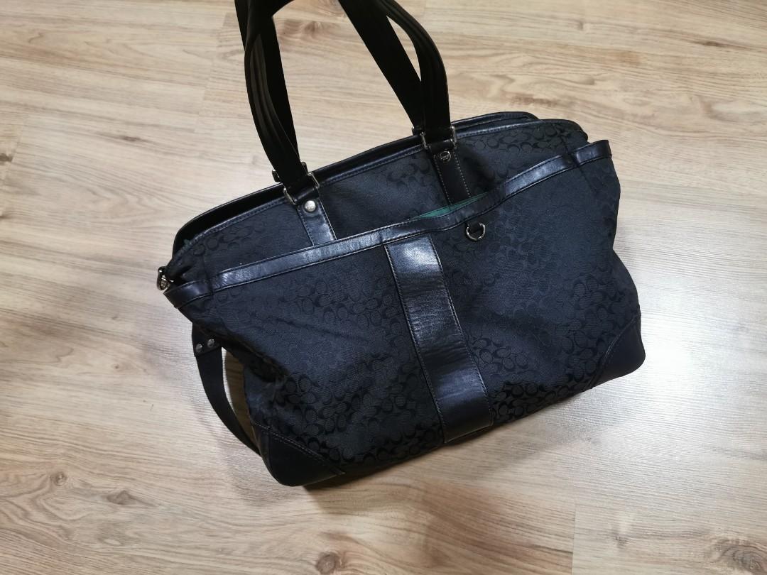 black coach diaper bag