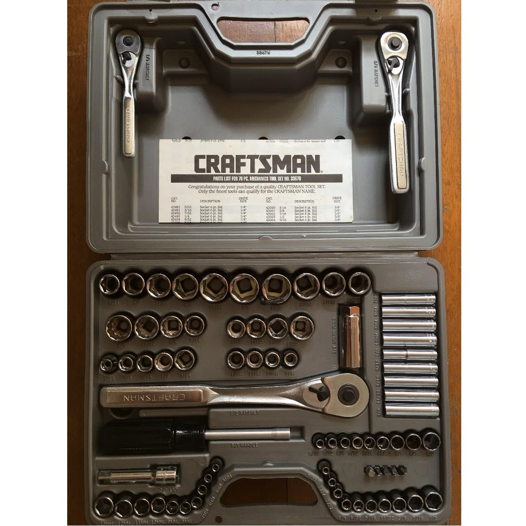 Craftsman 76 sale piece socket set