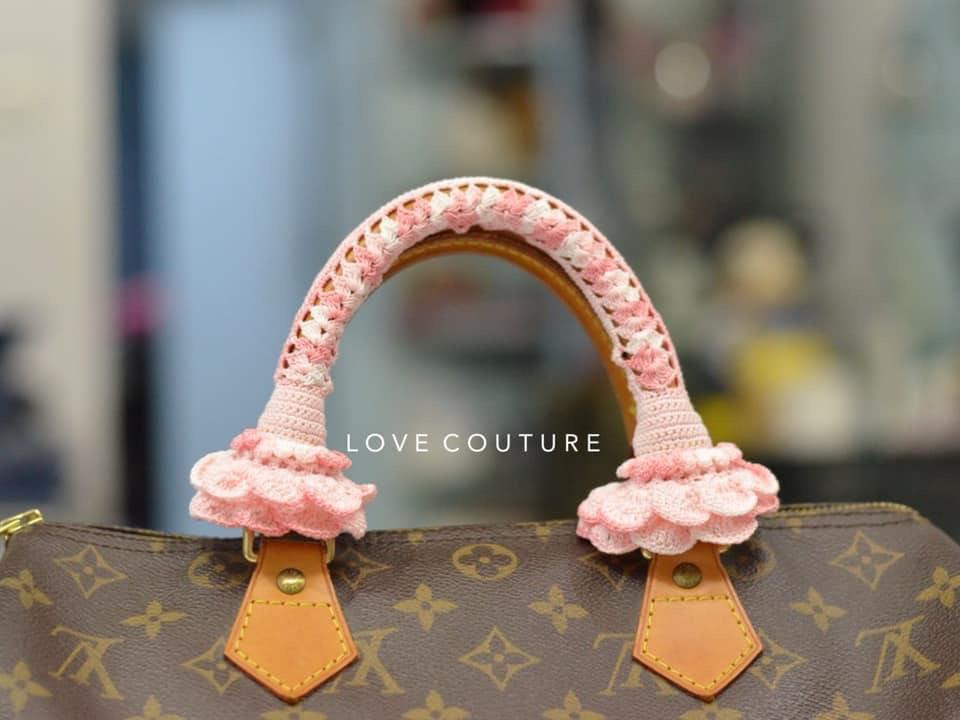 Crochet Handle Cover with Zipper for LV Speedy 25,30,35 & Alma Bb 👜,  Luxury, Bags & Wallets on Carousell