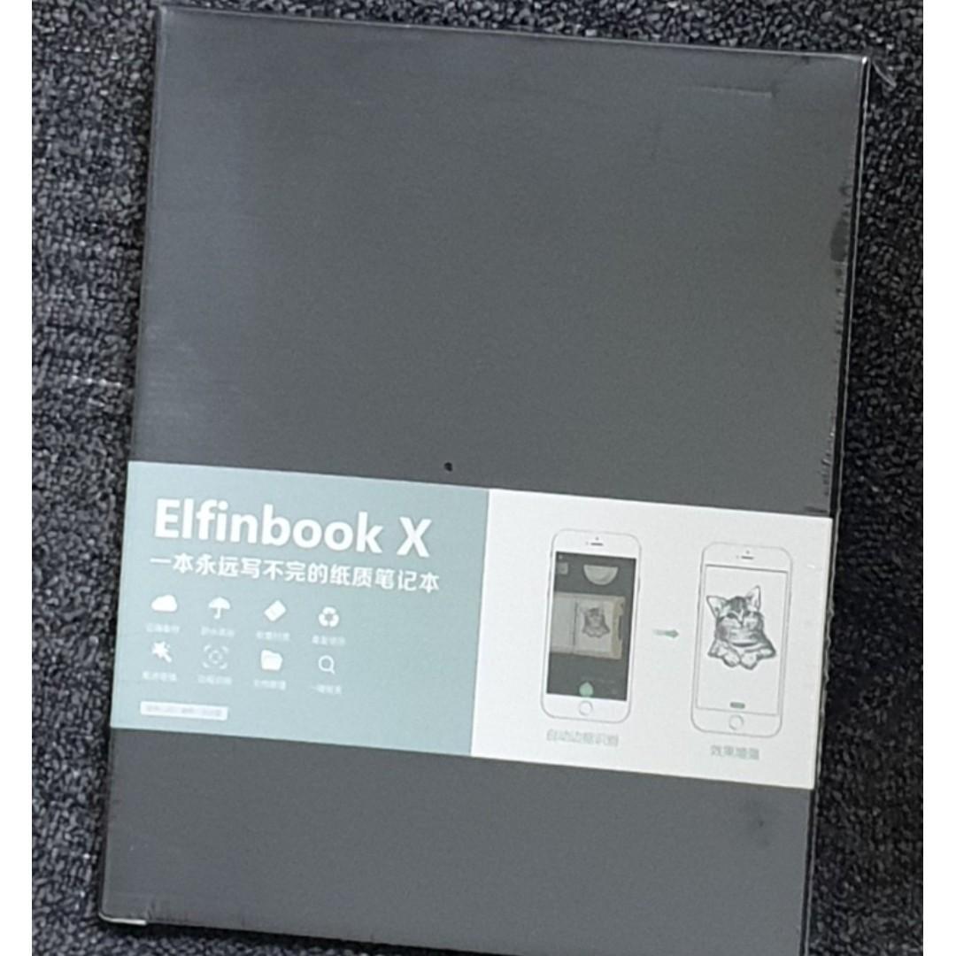 Elfinbook X Huawei Cloud Smart Reusable Notebook With Skyblue Brown Leather Cover Books Stationery Stationery On Carousell
