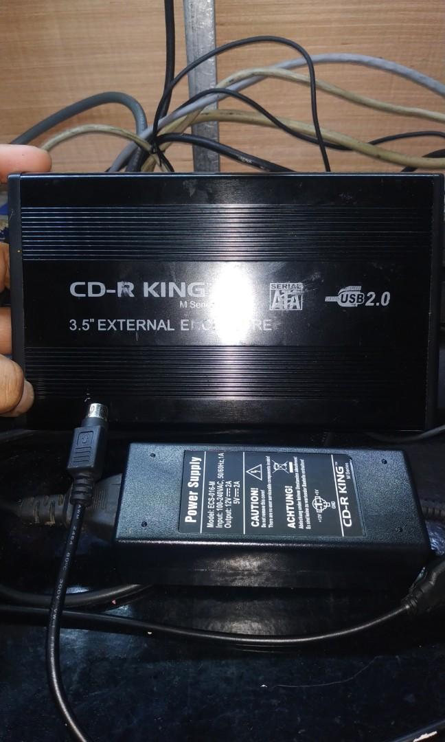 enclosure 3.5" cd-r king (Category: Hard Disks & Thumbdrives) located in Manila. Submitted by tarpman (Listing ID 251032699, Image 2). Description: CD-R KING EXTERNAL ENCLOSURE 3.5" HARD DISK COMPLETE WITH POWER SUPPLY AND USB CABLE good working condition ako na mag install ng HARD disk nyu meetup pedro gil lrt1 OFFER Madali ako kausap rfs: decluttering.