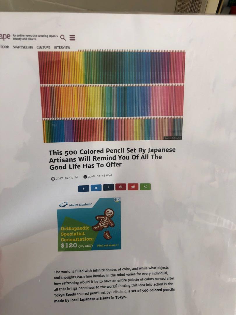 FELISSIMO 500 Coloured Pencils, Hobbies & Toys, Stationery & Craft