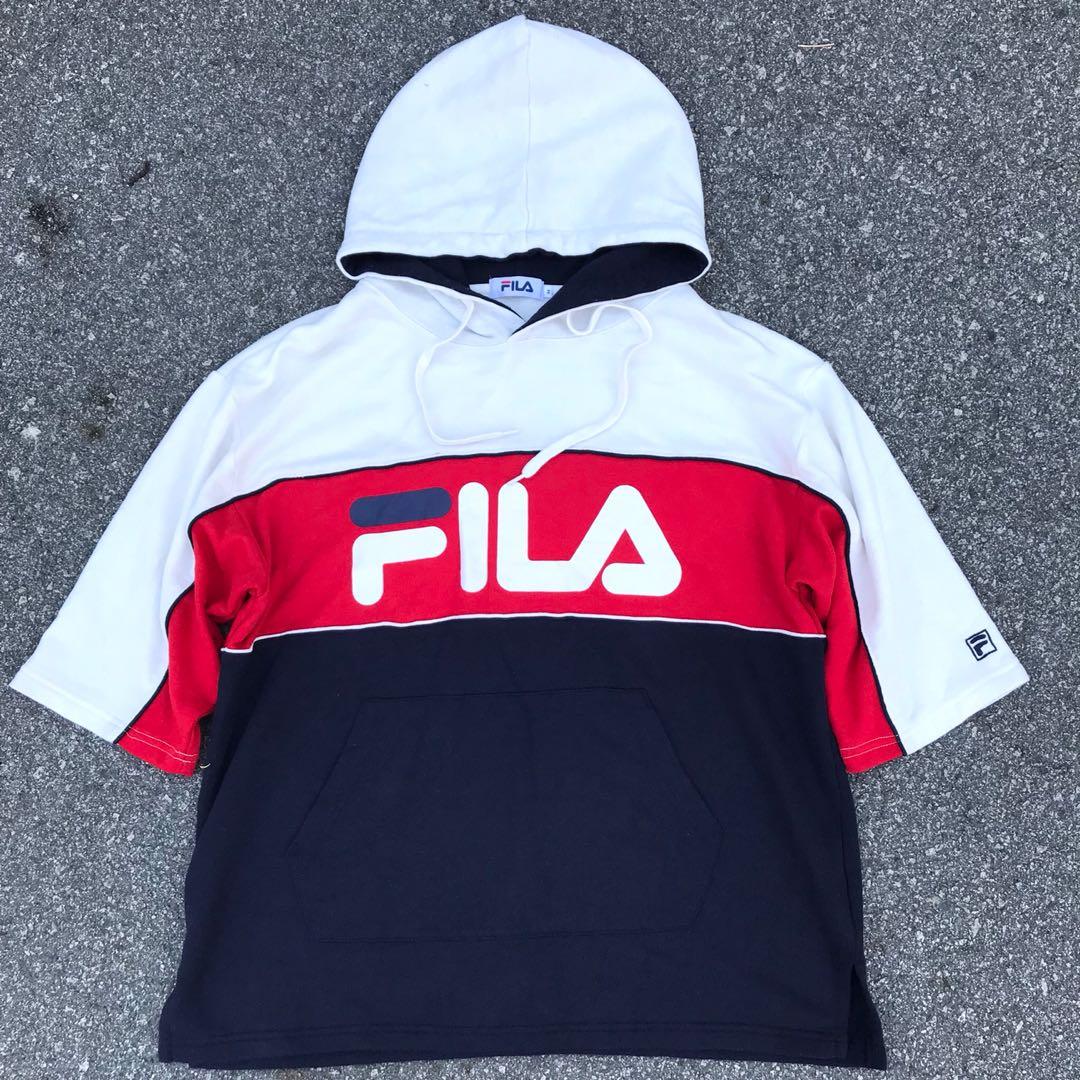 Fila short sleeve hoodie sale