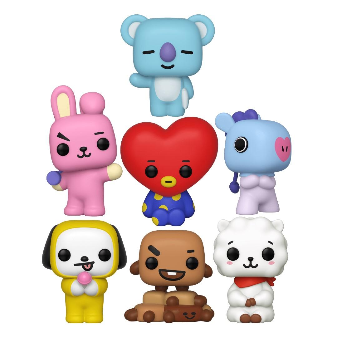 Funko Pop - Bt21 - Bts Line Friends Koya, Rj, Shooky, Mang, Chimmy, Tata,  Cooky, Hobbies & Toys, Toys & Games On Carousell