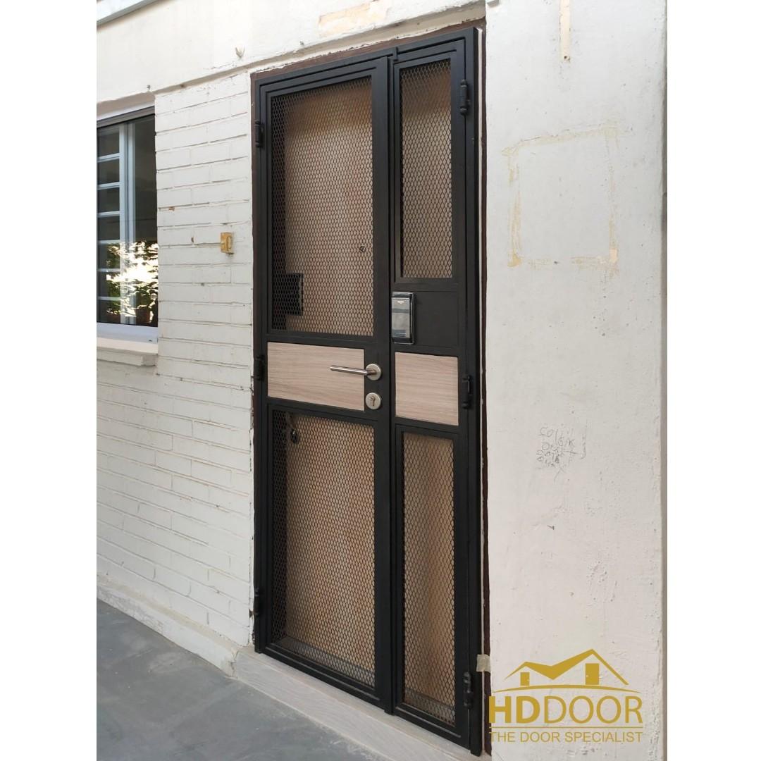 Hdb Nice Design Mild Steel Gate With Laminate You Can Choose Home