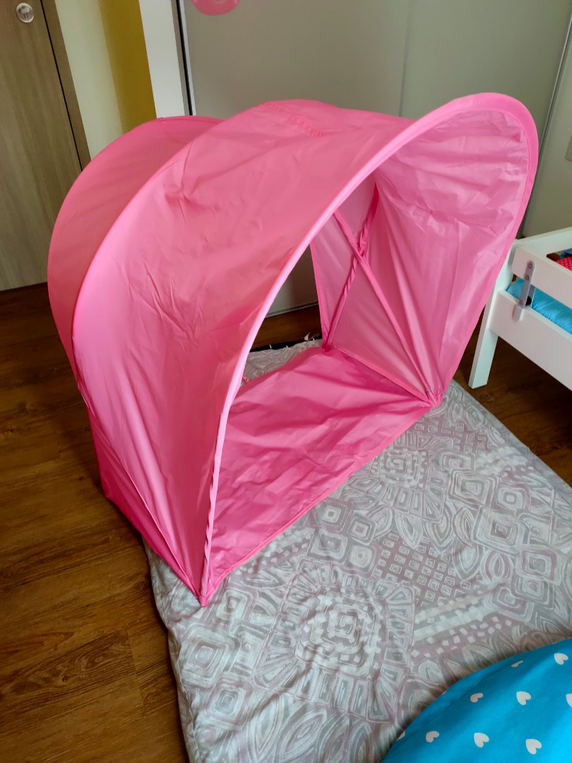 Ikea bed canopy (pink), Babies & Kids, Baby Nursery & Kids Furniture