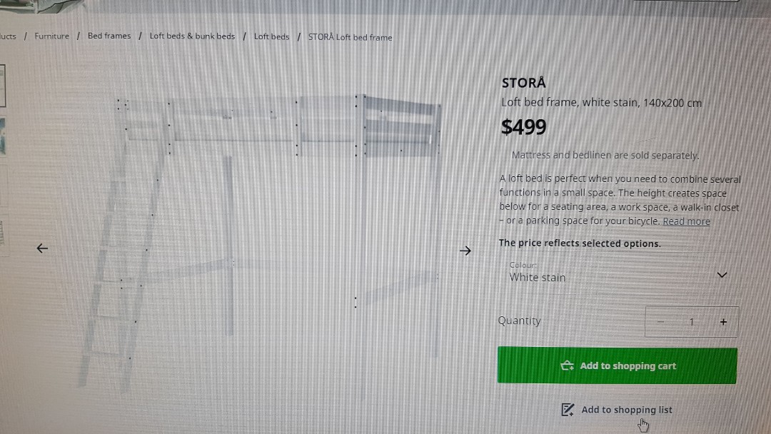 IKEA Bunk Bed (3 mths old), Furniture & Home Living, Furniture, Tables