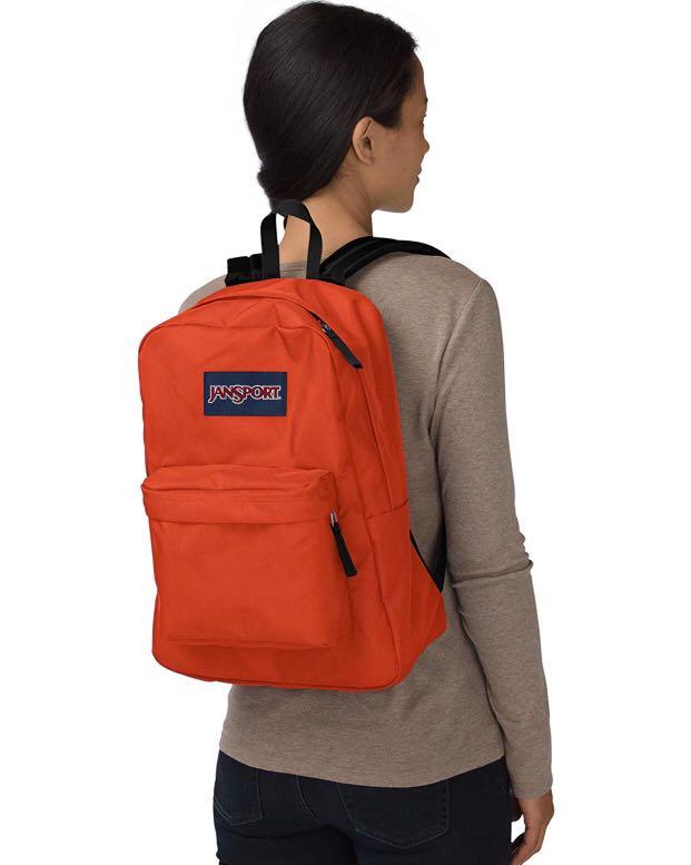 Jansport Superbreak Cherry Tomato Fesyen Pria Tas Dompet Ransel di Carousell