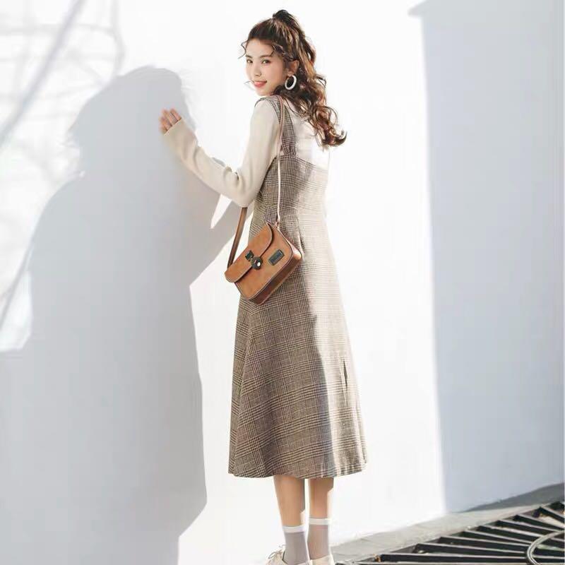 Korean pinafore deals dress