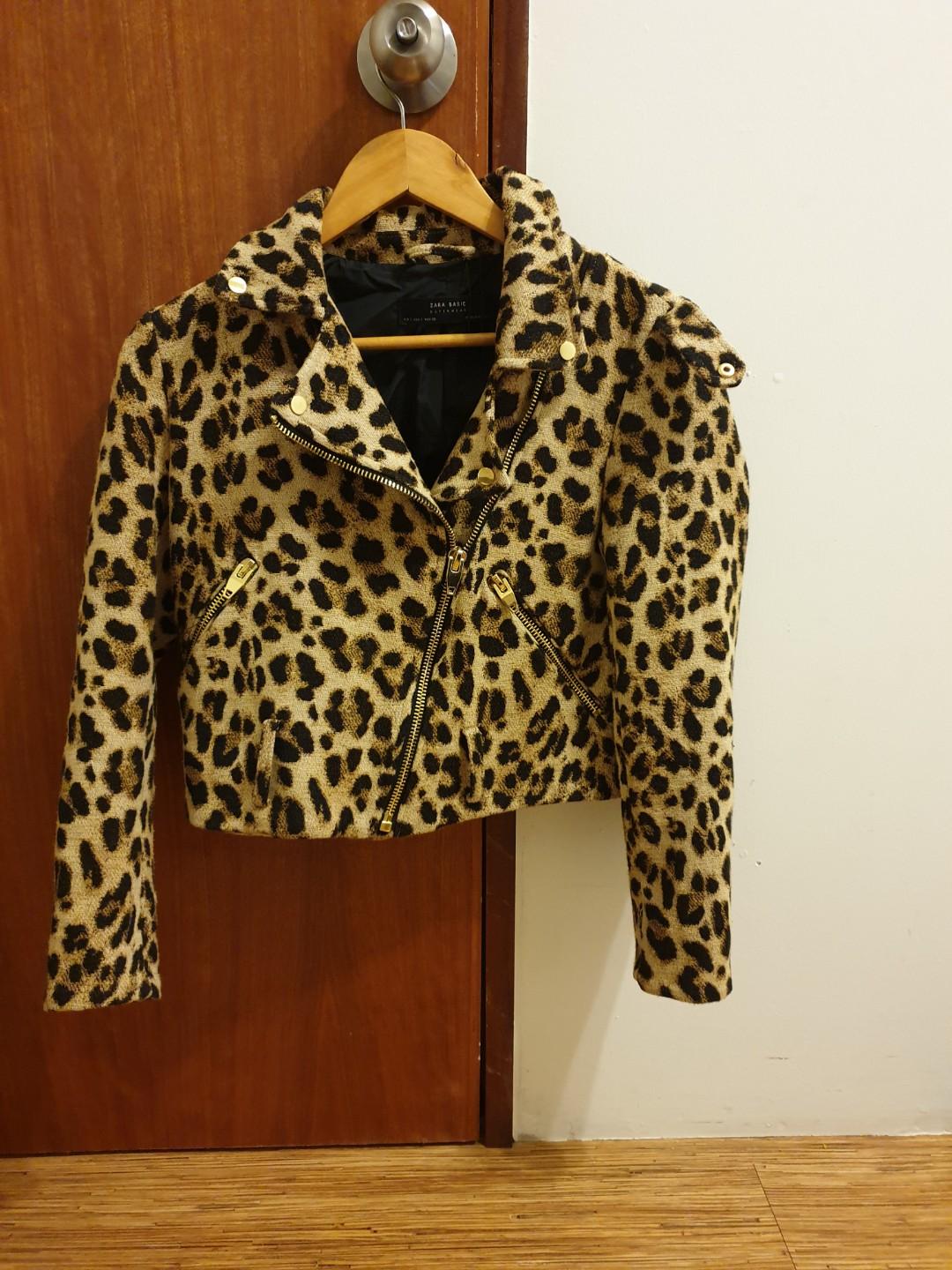 leopard print jacket zara