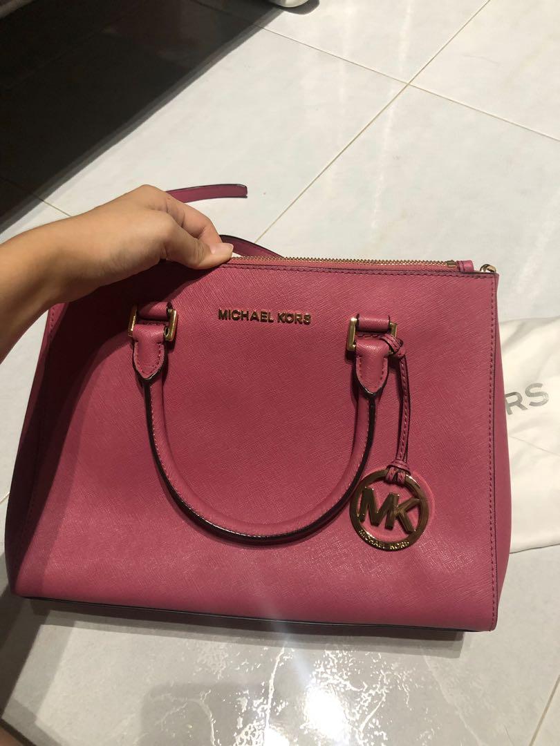 pink michael kors satchel