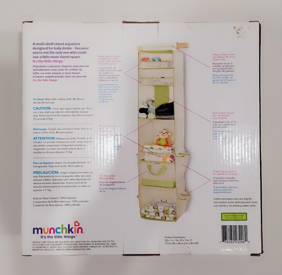 Munchkin 6 Shelf Closet Organisation, Babies & Kids, Infant Playtime on
