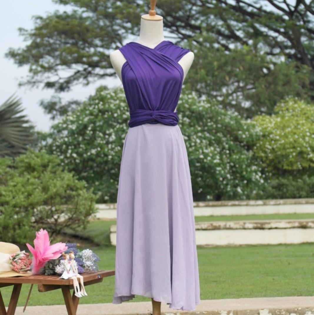 two tone infinity dress