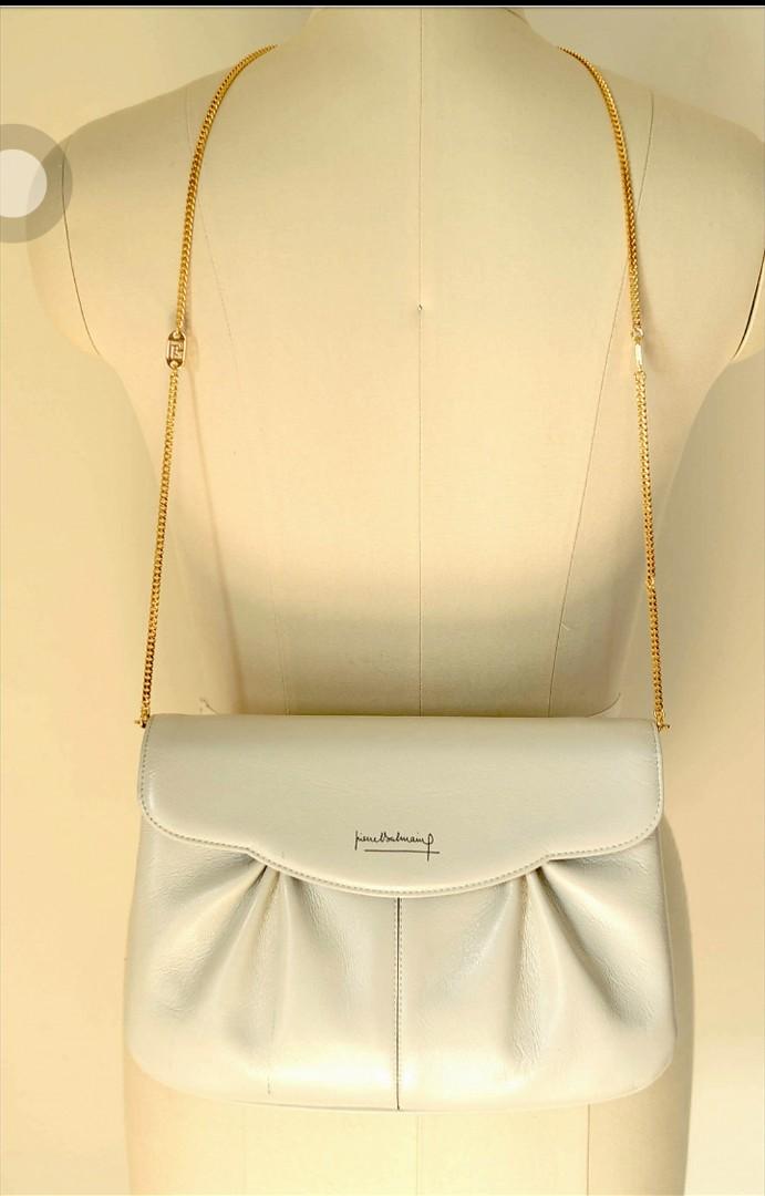 Pierre Balmain | Bags | Vintage Balmain Leather Winter White Bag | Poshmark