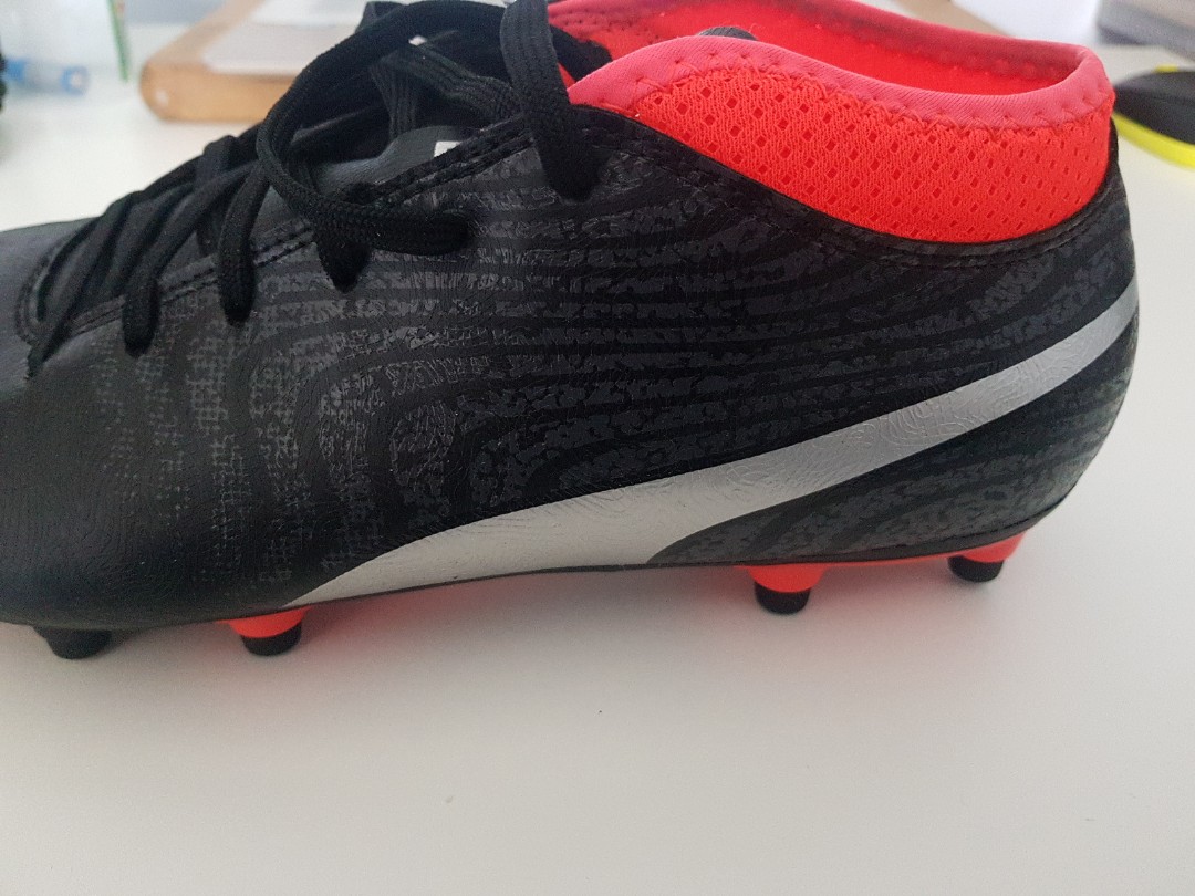 Puma one Football boots 18.4 firm ground black Sports Equipment Sports Games Water Sports on Carousell