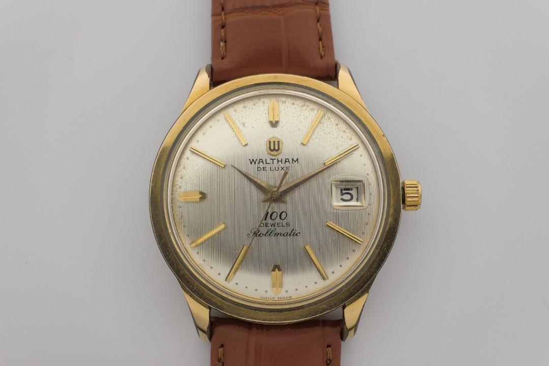 Rare Vintage Waltham 100 Jewels Rollmatic Cyclothron Swiss Watch