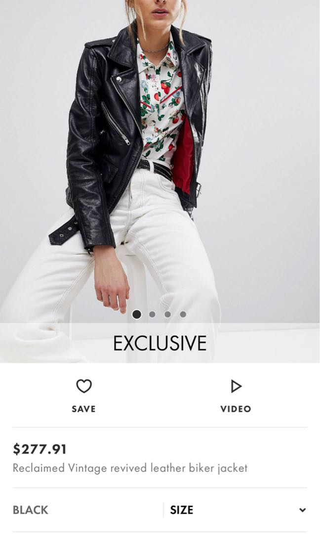 Reclaim vintage asos leather jacket Women s Fashion Coats Jackets and Outerwear on Carousell