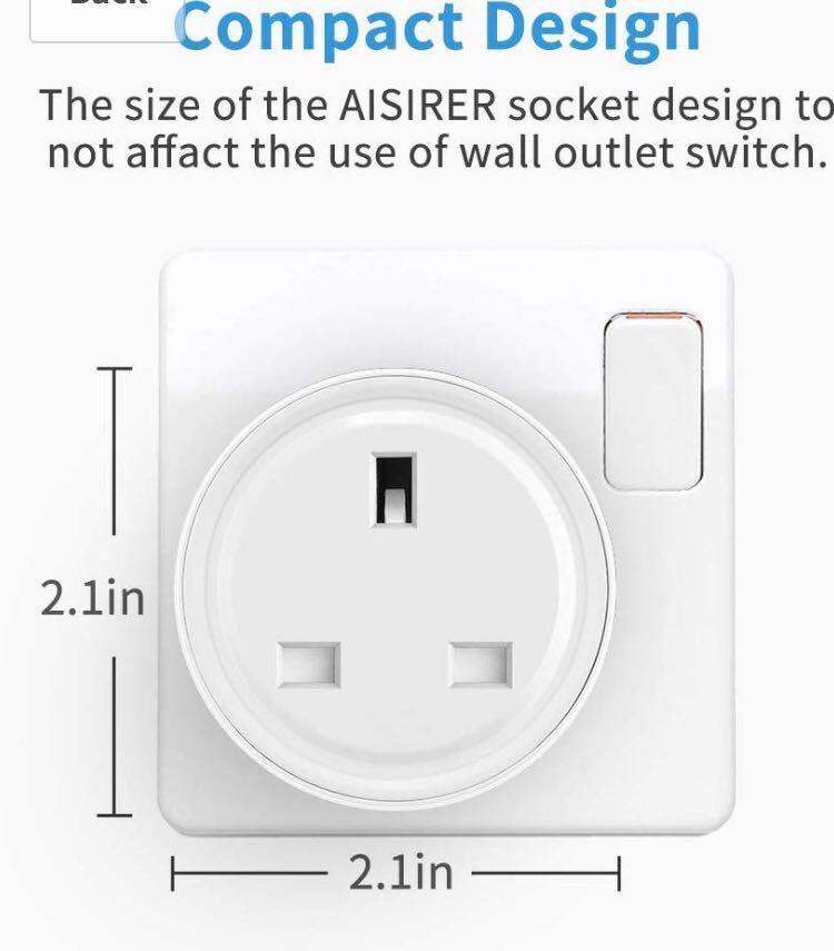 HBN Smart Plug 15A, WiFi Outlet Extender Dual Socket Plugs Works with Alexa, Google Home Assistant, Remote Control with Timer Function, No Hub