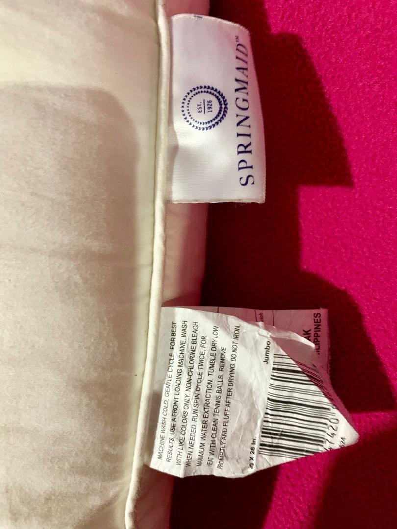 Springmaid Jumbo Pillow, Furniture & Home Living, Cleaning & Homecare