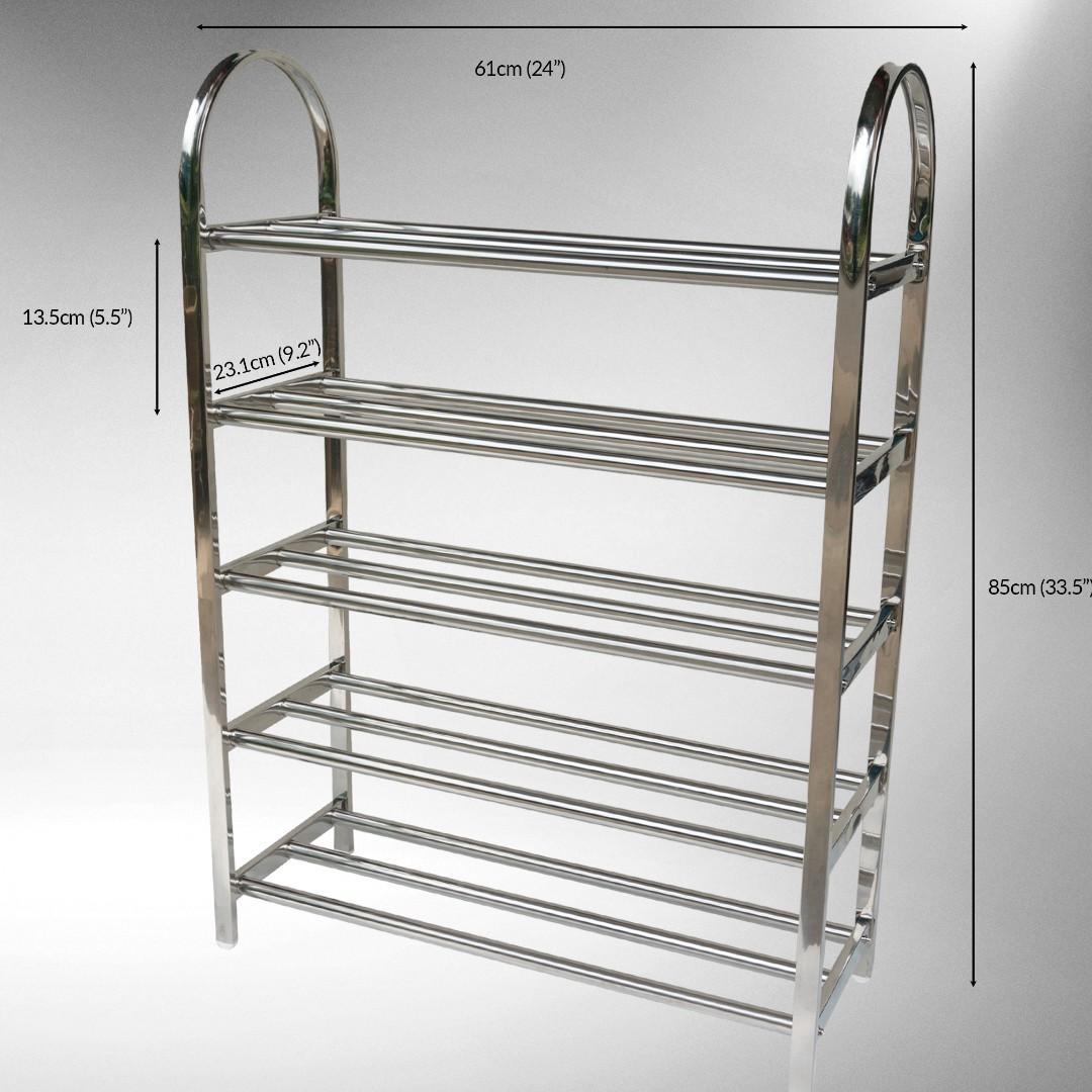 Stainless Steel Five 5 Tier Shoe Rack Super Sale Price Furniture Others On Carousell