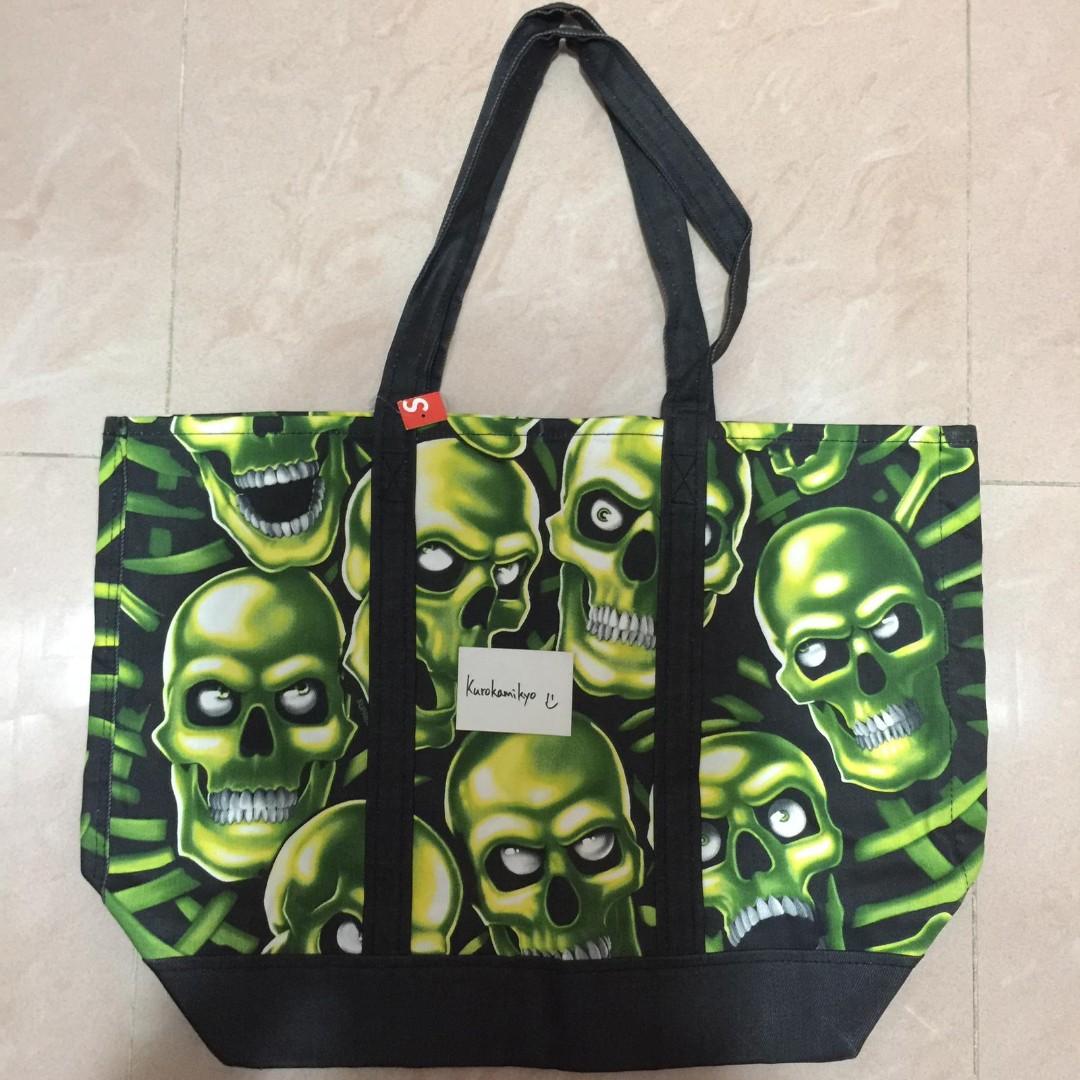 レビューを書けば送料当店負担】 Supreme Skull Pile Denim tote 