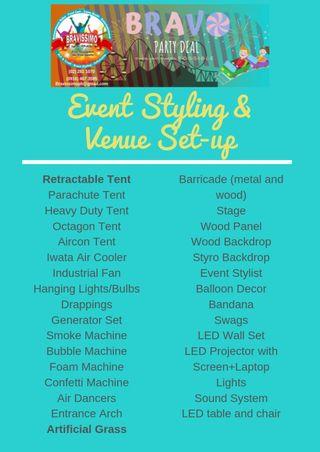 AFFORDABLE EVENT STYLING & VENUE SET-UP