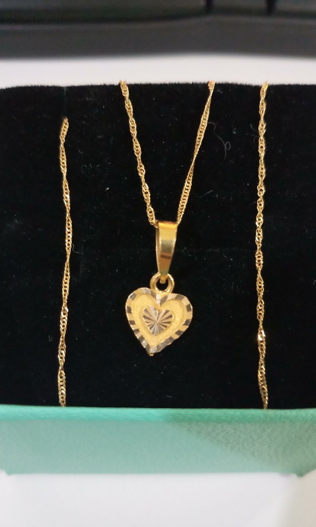 COD Pawn 18k Saudi Gold Necklace Ladies One Net Love Deep Love Star Pendant  Buy 1 Take1 Wife's Gift - DaDa jewelry - ThaiPick