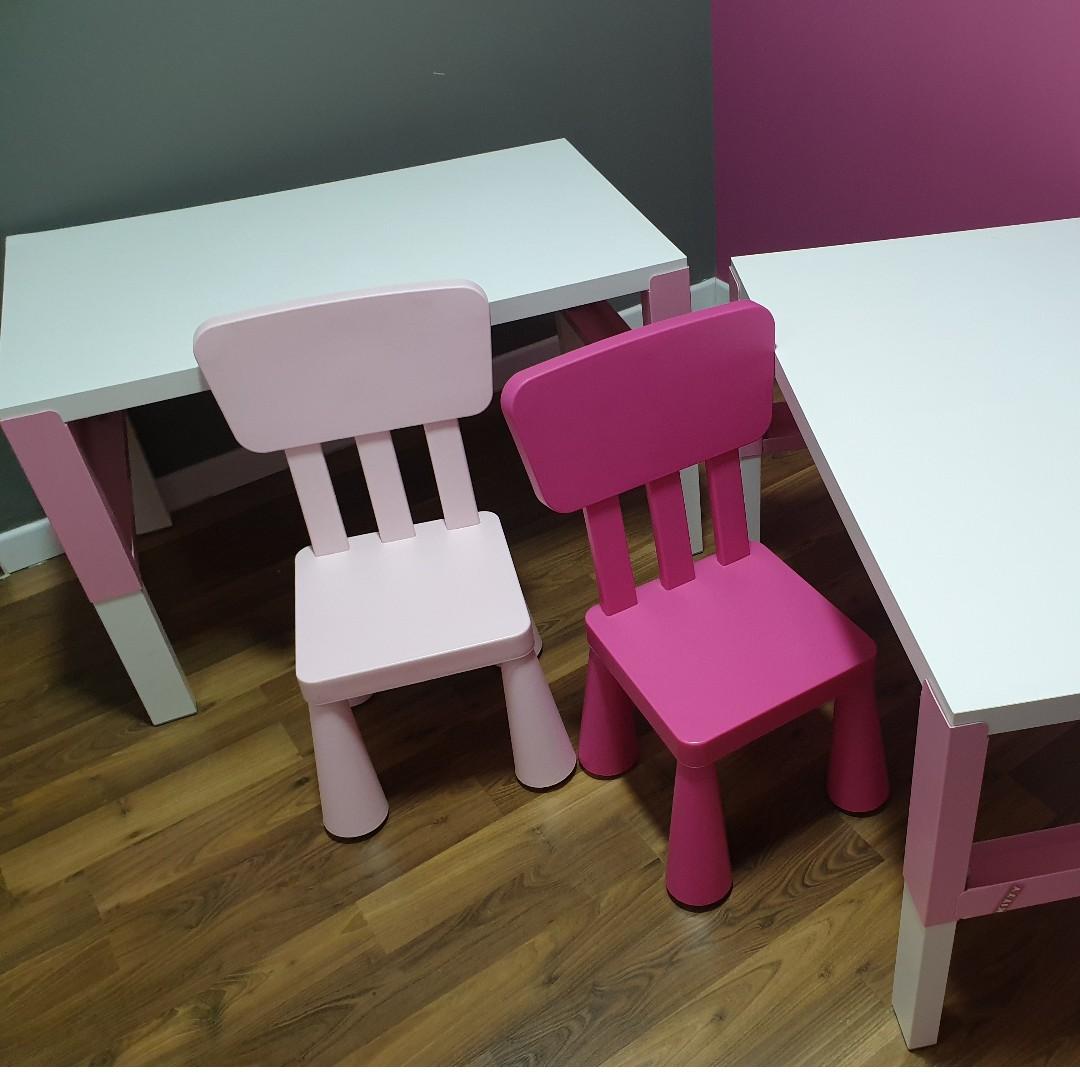 Ikea Children Desks Pahl Or Children Chairs Mammut On Carousell